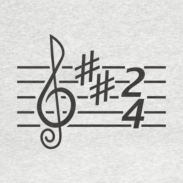 Notes music. Treble clef (black print) by aceofspace